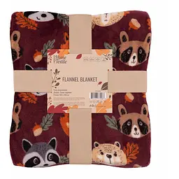 Плед Ardesto Autumn Flannel 160х200 см лісові тваринки коричневий (ART0149PB)
