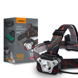 Налобний світлодіодний ліхтарик Videx VLF-H056, 1400Lm 6500K (26616-000) - мініатюра 2