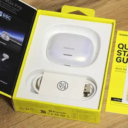 Бездротові навушники TWS OS Bowie M2s Pro (A00051801) Moon White Baseus teh0030056 - мініатюра 3