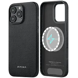 Оригінальний протиударний чохол Pitaka Military-Grade Protective Summa Case для iPhone 16 Pro Max 600D Black/Grey (KI1601PMPA)