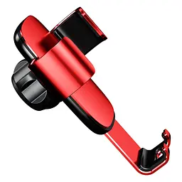 Автомобільний утримувач холдер Baseus Metal Age Gravity Air Outlet Version SUYL-D09 Red - мініатюра 3