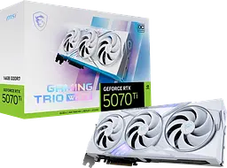 Відеокарта GeForce RTX 5070 Ti 16GB MSI Gaming Trio OC White (RTX 5070 Ti 16G GAMING TRIO OC WHITE) - мініатюра 3