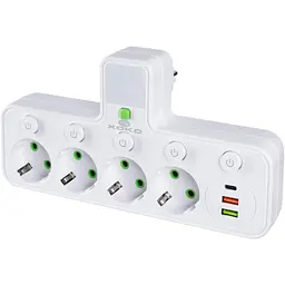 Мережевий фільтр живлення XoKo XK-SPW-4-2-1-WH