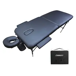 Масажний стіл EasyFit ZenRest-2 кушетка складна Чорна з чохлом