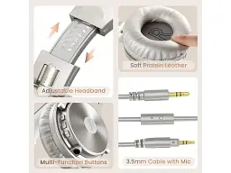 Навушники з мікрофоном OneOdio Studio Pro C Silver - мініатюра 6