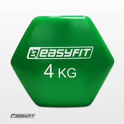 Гантель для фітнесу 4.0 кг EasyFit із вініловим покриттям зелена - мініатюра 3