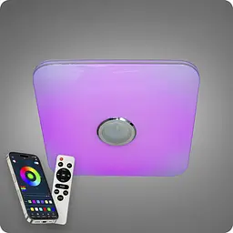 Люстра світлодіодна 517 Dlight RGB з пультом і колонкою 80Вт Білий (02149) - мініатюра 6