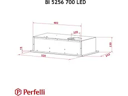 Витяжка Perfelli BI 5256 WH 700 LED - мініатюра 9