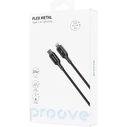 Кабель Proove Flex Metal USB-C to Lightning 27W 1m Black (CCFM27002101) [130341] - мініатюра 2