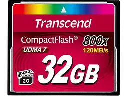 Карта пам'яті Transcend CompactFlash Card 800X 32 GB (TS32GCF800)