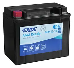 Мото акумулятор EXIDE Ready AGM 6СТ-10Ah Аз 12В 150А (EN) AGM12-10