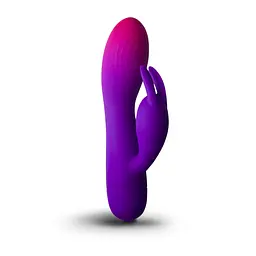 Вібратор-кролик Rocks Off Glo Girl - Rabbit, 2 мотори, 10 режимів, на батарейках