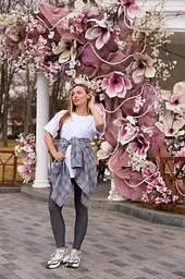 Жіноча сорочка для вагітних стилю oversize в клітинку для майбутніх мам Siena S - М (42 - 44) Lullababe сірий - мініатюра 10