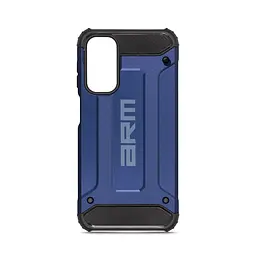Чехол для Samsung Galaxy A24 4G (A245), Panzer, синий, противоударный, бронированный, милитари, панель-накладка, защита всего корпуса, защита дисплея и камеры, термополиуретан (TPU) + поликарбонат (PC), ArmorStandart (ARM70801)