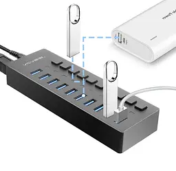 USB hub Acasis P-10 (Чорний) - мініатюра 4
