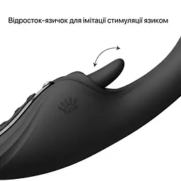Смарт-вібратор Zalo Ares Obsidian Black, підігрів, 3 мотори, язичок для клітора, стимуляція точки G - мініатюра 6