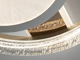 Стельова LED люстра Diasha 8819/600+400 золото 100W пульт - мініатюра 4