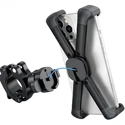 Мото-велотримач для смартфона Baseus Quick to take cycling Holder Applicable Black SUQX-01 - мініатюра 3