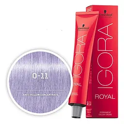 Фарба-мікстон для волосся Schwarzkopf Professional Igora Royal New, відтінок 0-11 (антижовтий концентрат), 60 мл (2682959) - мініатюра 2