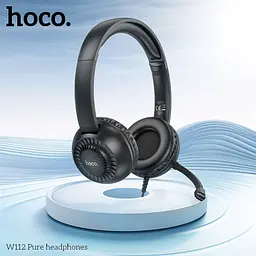 Навушники ігрові HOCO W112 Pure headphones Black - мініатюра 7