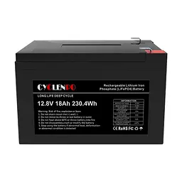 Акумуляторна батарея літій-залізо-фосфатна 12.8В 18Аг Cyclen 12.8V 18AH LiFePo4 (44-00077) - мініатюра 2