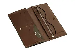 Портмоне Сinturino, темно-коричневий GRANDE PELLE 19.5х10х2.5 см acs0032235 - мініатюра 3