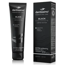 Зубная паста-гель Dentissimo Extra Whitening Black, отбеливающая, 75 мл