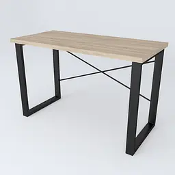 Письмовий стіл Ferrum-decor Драйв 750x1200x700 Чорний метал ДСП Дуб Сонома 32 мм (FRD-103383) - мініатюра 3