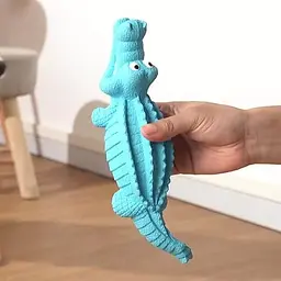Іграшка для жування Derby Alligator з пищалкою, Блакитний - мініатюра 2