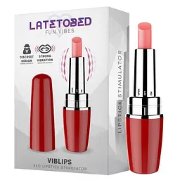 Міні-вібратор Latetobed Viblips Red Stimulator, 9,5 см (червоний) - мініатюра 3