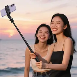 Селфі-монопод ACEFAST E42 supports automatic selfie stand opening Black - мініатюра 7