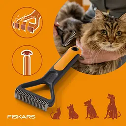 Граблі-ковтуноріз для грумінгу собак і котів Fiskars Dematting Rake 7 см (2009136) - мініатюра 3