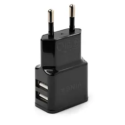 Зарядний пристрій Vinga, настінний, 2 порти USB, 2.1 А (VCPWCH2USB2ABK) - мініатюра 3
