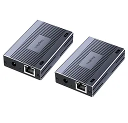 Активний VEGGIEG V-HE120 HDMI 2x1 конвертер 120m, HDMI 1080P, LAN CAT 5E/6At, Grey, Box
