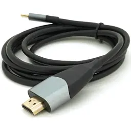 Кабель мультимедійний USB-C to HDMI M 1.8m 4K60Hz black Voltronic (YT-HDMI (M)-Type-C (M)-B) - мініатюра 2