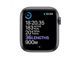 Смарт-годинник Apple Watch Series 6 GPS 44mm Space Gray Aluminum Case w. Black Sport B. (M00H3) - мініатюра 3
