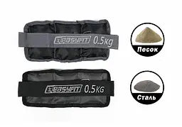Обтяжувачі для ніг та рук з металом EasyFit Metal 0,5 кг (пара) - мініатюра 4