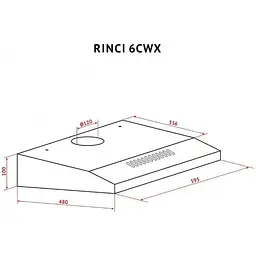 Витяжка Perfelli RINCI 6CWX Inox пласка - мініатюра 10