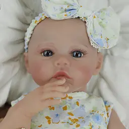 Колекційна силіконова лялька реборн дитина reborn новонароджена дівчинка пупс мегган Reborn Dolls det0018885 - мініатюра 3