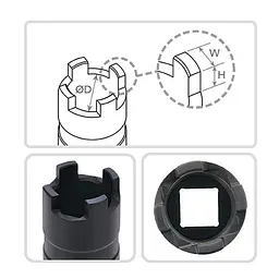 Головка 1/2" для клапана дизельної форсунки MAN, Mercedes-Benz, Scania Toptul hoz0014545 - мініатюра 2