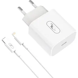 Зарядний пристрій Sky Dolphin SC38T White та кабель Lightning