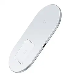 Бездротовий зарядний пристрій Baseus Simple Pro Edition 2 in 1 (Phone + Pods) 15W WXJK-C02 White - мініатюра 7