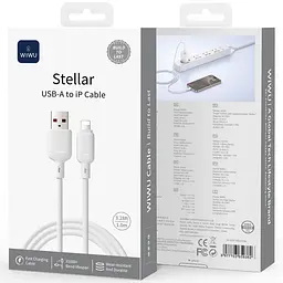 Дата кабель WIWU C087 Stellar USB to Lightning 2.1A 1 м White - мініатюра 3