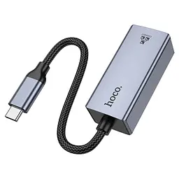 Контролер HOCO UA37 USB 3.0 to Ethernet - Мережевий адаптер 10/100/1000Mbps з дротом, Black, Blister Q100 - мініатюра 3