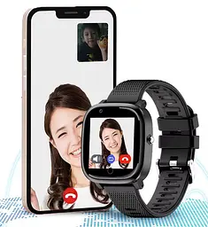 Годинник телефон для дітей Lemfo HW16 з GPS трекером, 4G LTE, SIM-картою, відеодзвінком, камерою, прослуховуванням, геолокацією, Wi-Fi та кнопкою SOS Синій - мініатюра 4