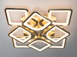 Світлодіодна люстра Romin смарт світильник з пультом dimmer 115 Вт золото - мініатюра 3