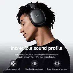 Навушники Bluetooth Hoco W73 Graceful BT headphones(App) Black - мініатюра 5