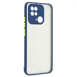 Чехол-накладка для Xiaomi Redmi 10C, Frosted Matte, синий, противоударный чехол с защитой всего корпуса, термополиуретан TPU + поликарбонат PC, ArmorStandart (ARM66735)