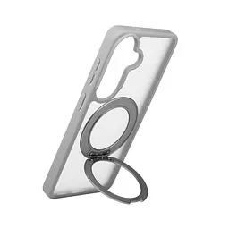 Противоударный чехол-панель для Samsung Galaxy S26 Plus 5G, Unit Stand2, серый, силикон + поликарбонат, защита всего корпуса, с подставкой, поддержка магнитных держателей и беспроводной зарядки (MagSafe), ArmorStandart (ARM89960) - мініатюра 5
