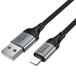 Дата кабель Hoco X121 Nuevo USB to Lightning 2.4A 1.5 м Black - мініатюра 5